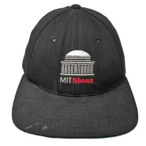Lenny Snapback Black One Size MIT Sloan Embroidered Hat Green Underbrim USA